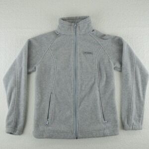 Columbia Long Sleeve Full Zip Fleece Jacket‎ Womens Large Gray